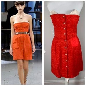 Rachel Comey Button Down Strapless mini Dress